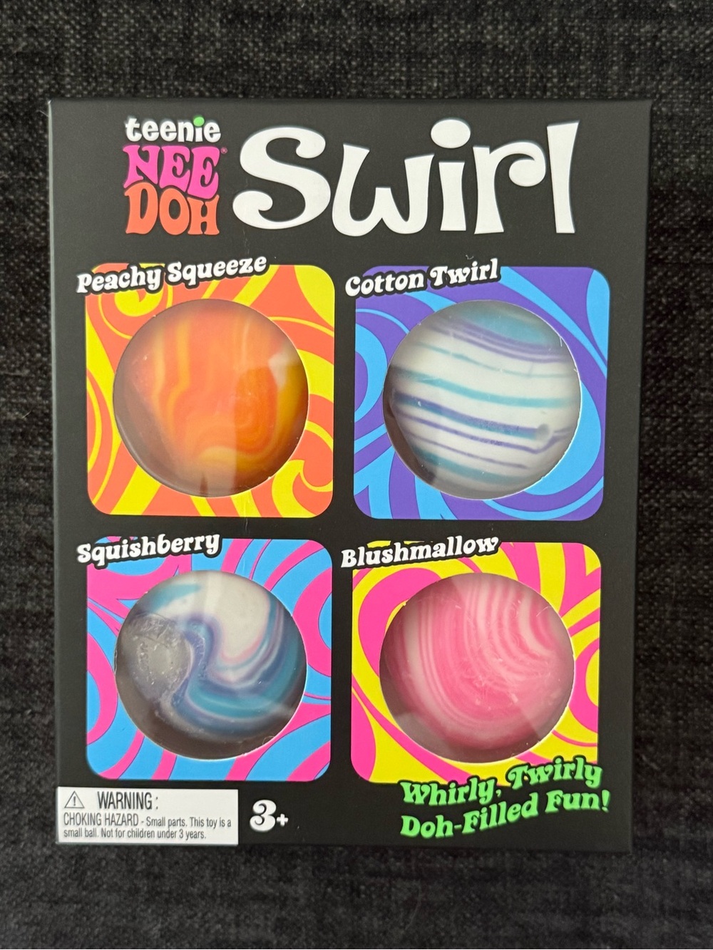 Teenie NeeDoh Swirl Pink Stress Balls - 4 pack